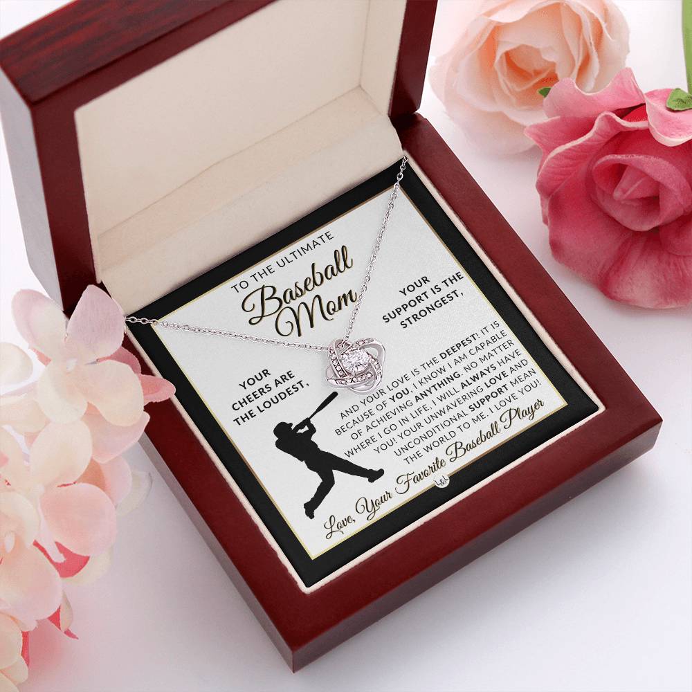 Baseball Mom Gift - Great For Mother's Day, Christmas, Her Birthday, Or As An End of Season Gift - Beautiful Women's Pendant Necklace + Heartfelt Message - Liliana and Liam