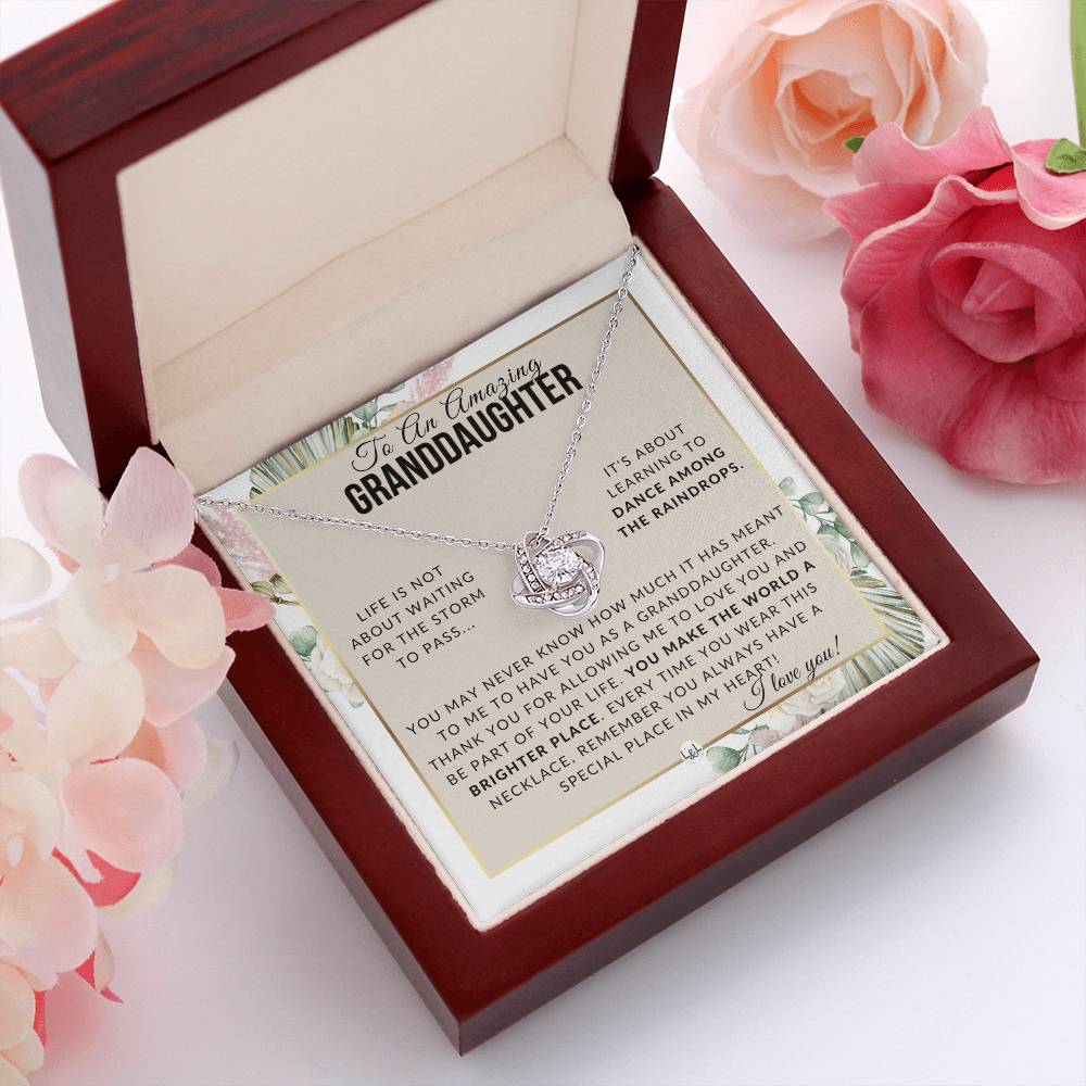 Granddaughter Gift - Dance In The Rain - Meaningful Granddaughter Gift For Her Birthday, Christmas or For Graduation