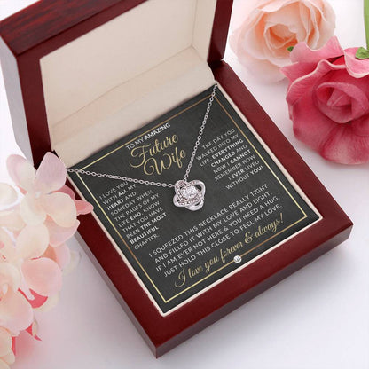 Best Gift For Future Wife - Pendant Necklace - Sentimental and Romantic Christmas Gift, Valentine's Day, Birthday or Anniversary Present - Liliana and Liam