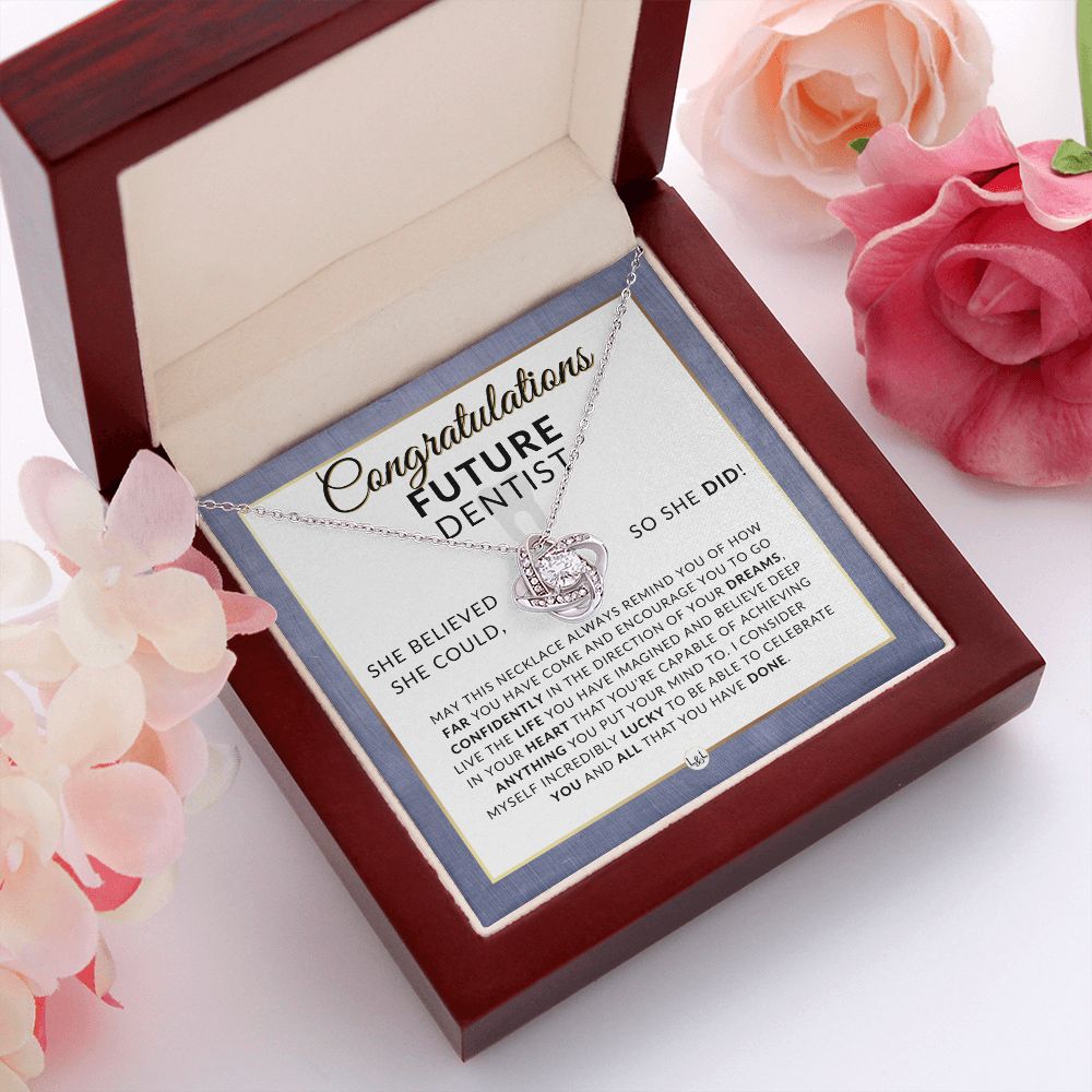 Congratulations On Your Dental School Acceptance - Meaningful Milestone Necklace - 2024 Graduation Gift For Future Dentist