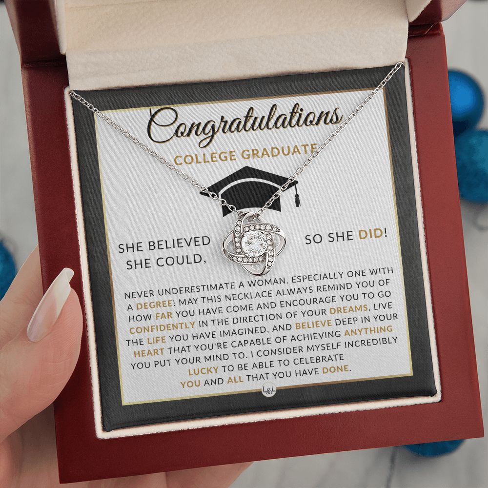 2024 College Graduate Gift For Her - Meaningful Milestone Necklace - 2024 College Graduation Gift For Her