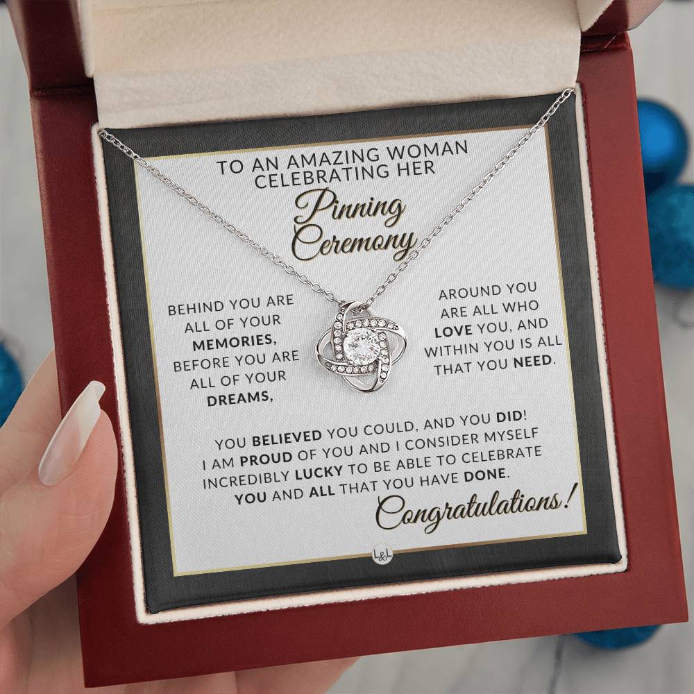 Pinning Ceremony Gift, Nurse Graduation Gift for Her, Nursing School Graduation Gift - 2024 Graduation Gift Idea For Her - Pendant Necklace + Graduation Message - Liliana and Liam