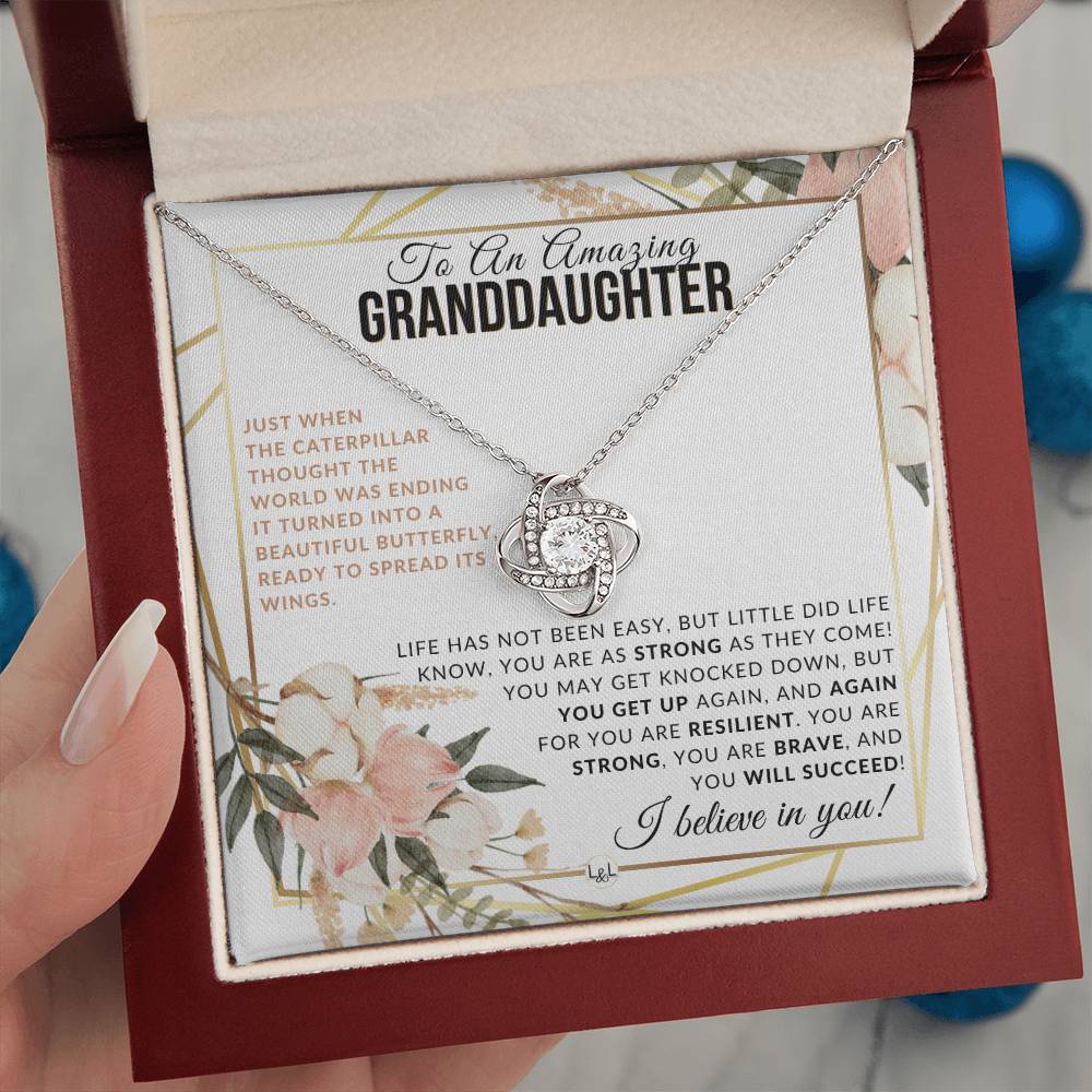 Granddaughter Gift - Spread Your Wings - Meaningful Granddaughter Gift For Her Birthday, Christmas or For Graduation