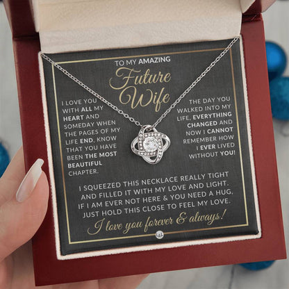 Best Gift For Future Wife - Pendant Necklace - Sentimental and Romantic Christmas Gift, Valentine's Day, Birthday or Anniversary Present - Liliana and Liam