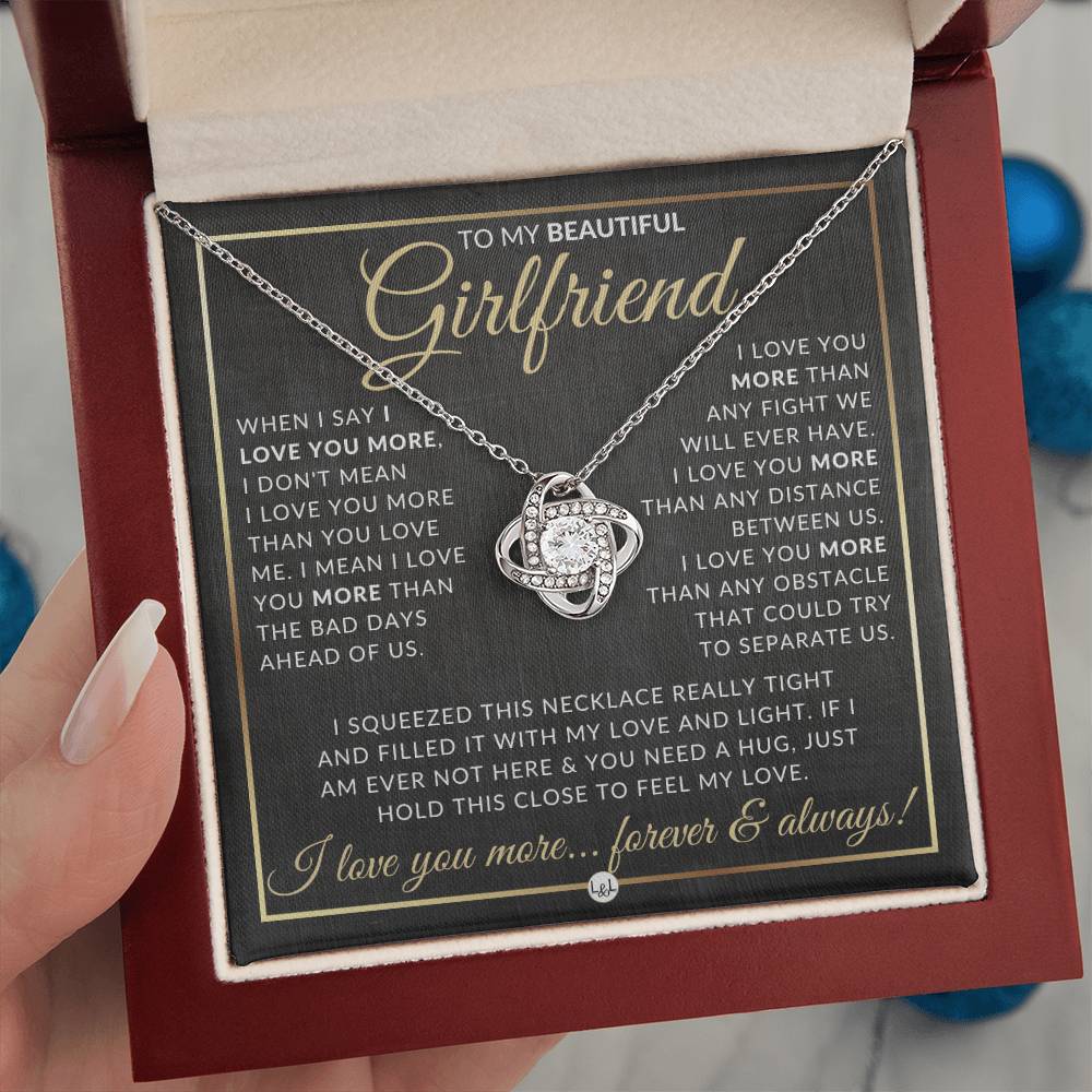 Surprise Gift Idea For Girlfriend - Necklace + Sentimental Message - Romantic Christmas Gift, Valentine's Day, Birthday or Anniversary Present - Liliana and Liam