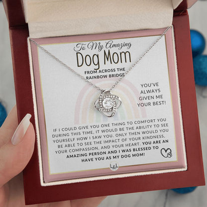 For Grieving Dog Mom - Dog Memorial Gift, Dog Loss Keepsake, Dog in Heaven - Condolence And Comfort Sympathy Gift  Dog Mom Keepsake Necklace