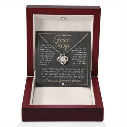 Best Gift For Future Wife - Pendant Necklace - Sentimental and Romantic Christmas Gift, Valentine's Day, Birthday or Anniversary Present - Liliana and Liam
