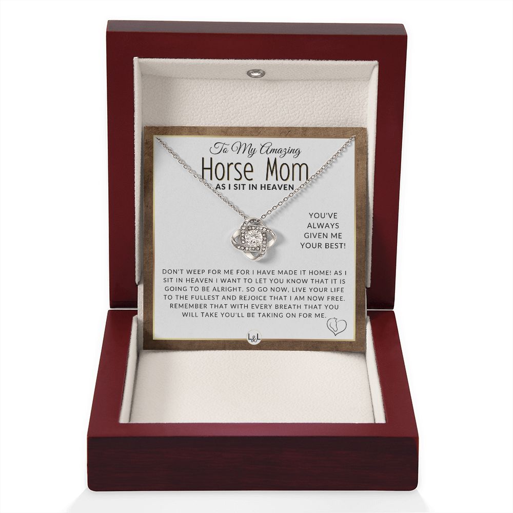 I Have Made It Home - For Grieving Horse Mom - Horse Memorial Gift, Horse Loss Keepsake, Horse in Heaven - Condolence And Comfort Sympathy Gift - Horse Mom Keepsake Necklace