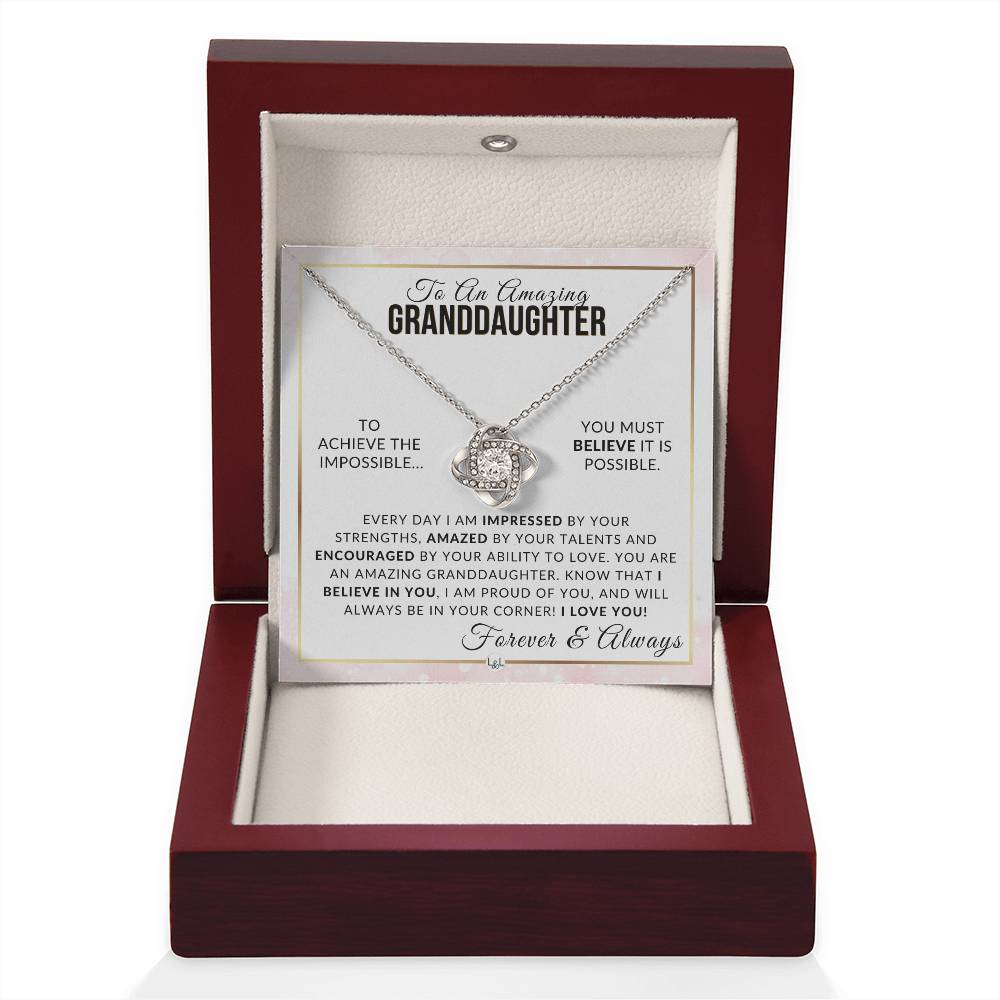 Granddaughter Gift - I Believe In You - Meaningful Granddaughter Gift For Her Birthday, Christmas or For Graduation