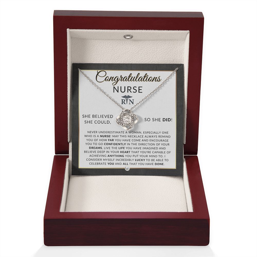 Nurse Graduation Gift for Her, Nursing School, Pinning Ceremony Gift - Meaningful Milestone Necklace - 2024 Graduation Gift For Her