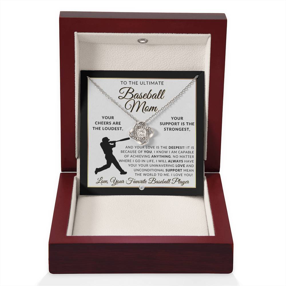 Baseball Mom Gift - Great For Mother's Day, Christmas, Her Birthday, Or As An End of Season Gift - Beautiful Women's Pendant Necklace + Heartfelt Message - Liliana and Liam