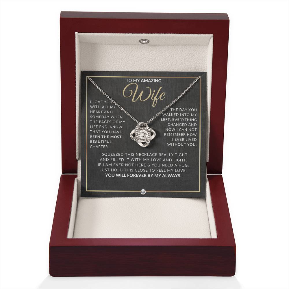 Best Gift For Wife - Beautiful Women's Pendant Necklace For Your Wife + Heartfelt Message For Her From Husband