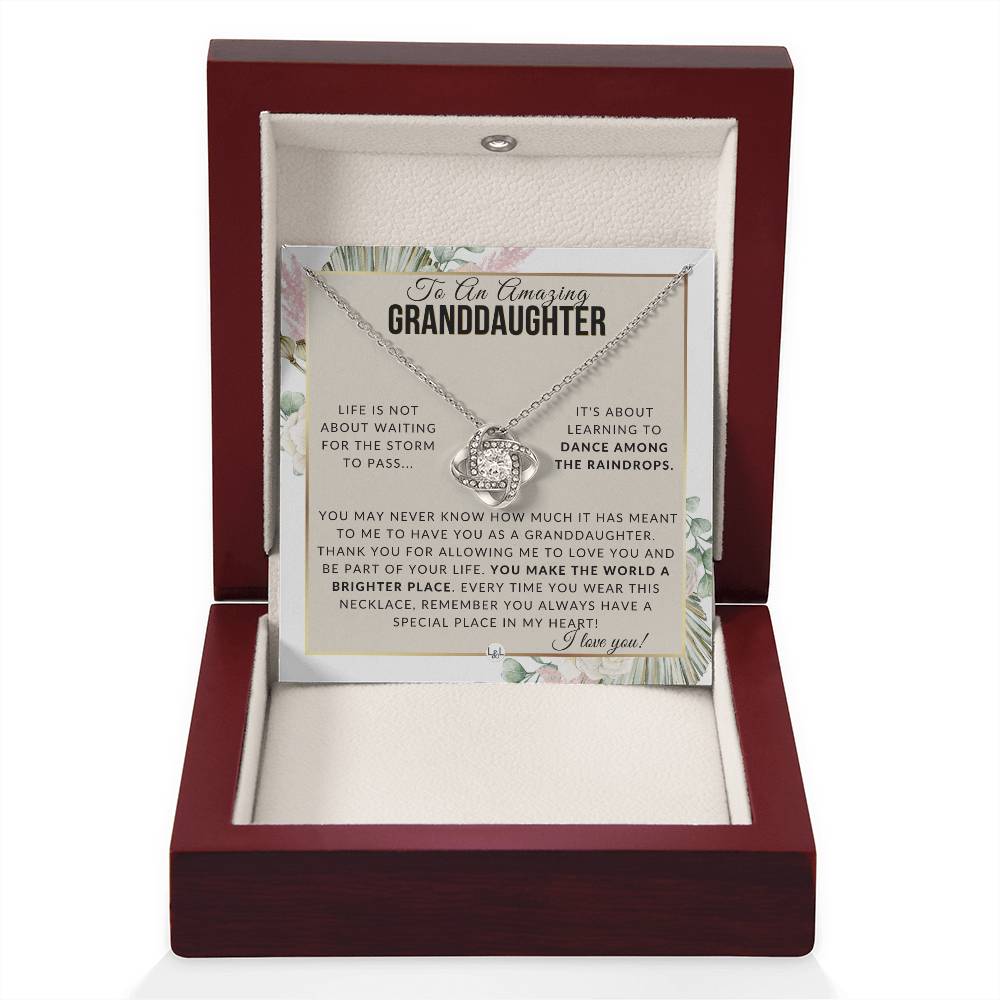 Granddaughter Gift - Dance In The Rain - Meaningful Granddaughter Gift For Her Birthday, Christmas or For Graduation