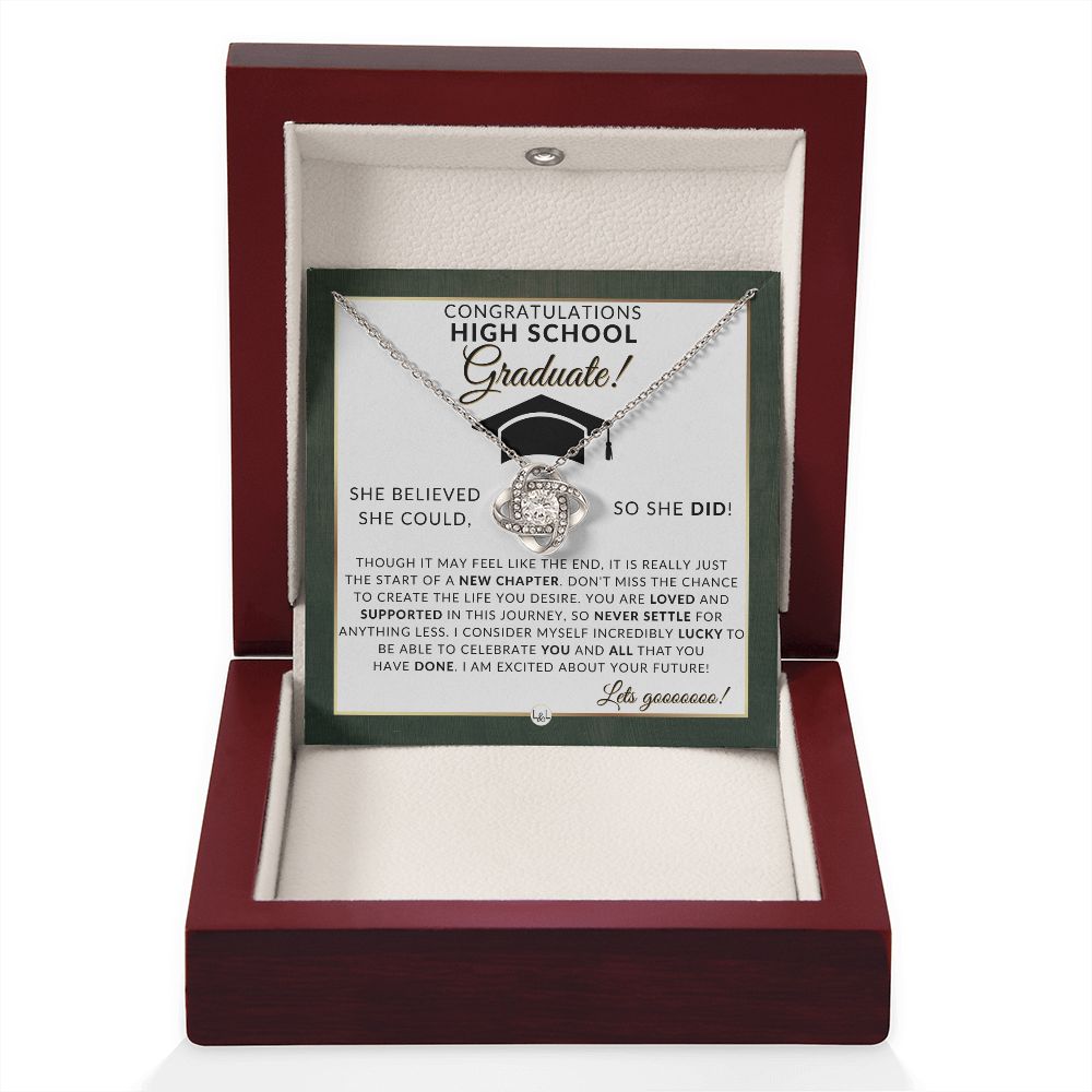 2024 High School Grad Gifts For Her - Meaningful Milestone Necklace - 2024 HS Graduation Gift Idea For A Graduating Girl