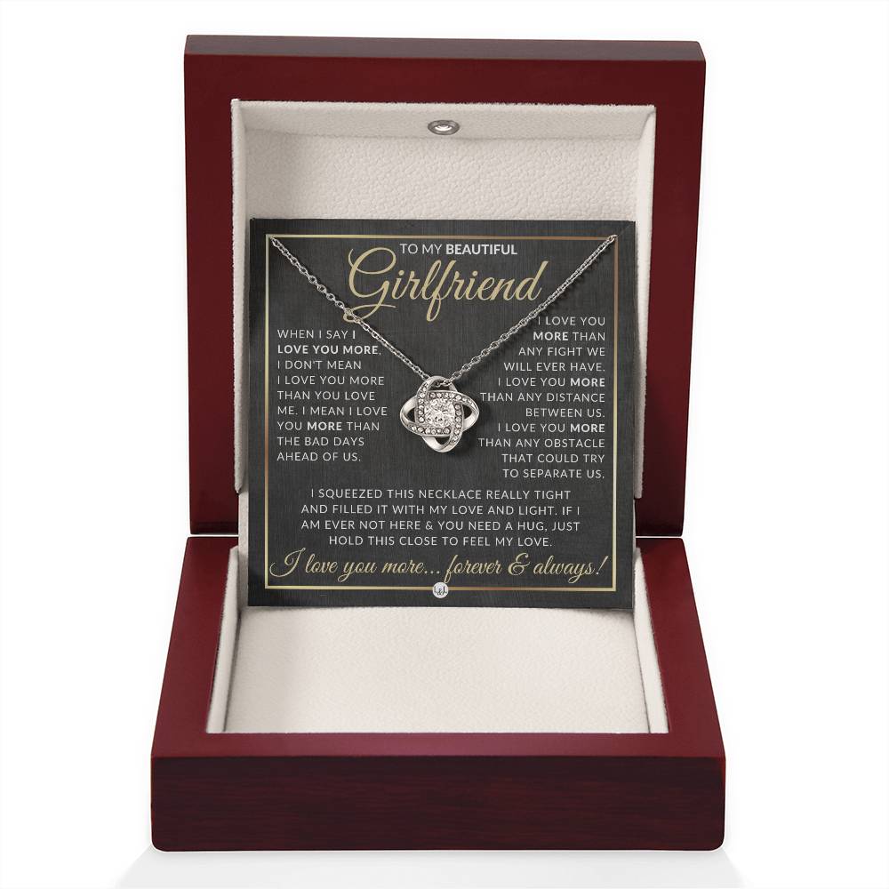 Surprise Gift Idea For Girlfriend - Necklace + Sentimental Message - Romantic Christmas Gift, Valentine's Day, Birthday or Anniversary Present - Liliana and Liam