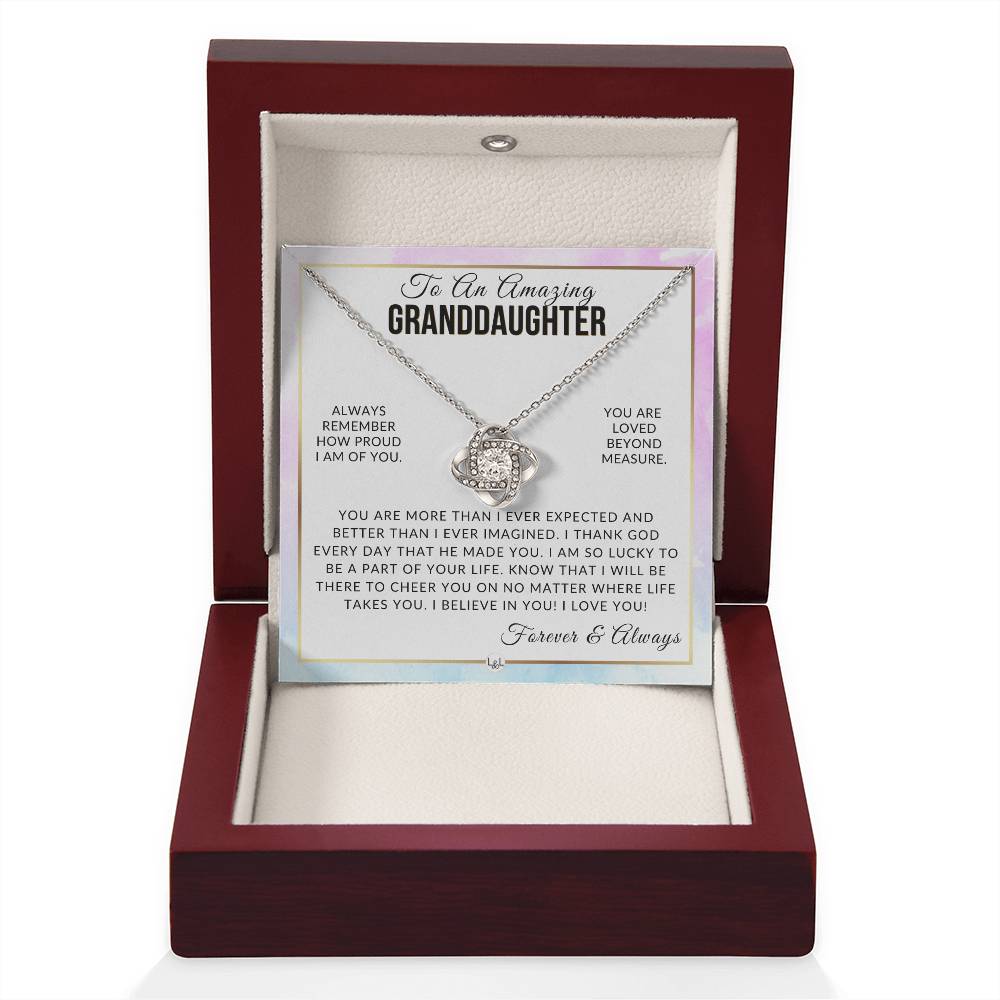 Granddaughter Gift - I Thank God - Meaningful Granddaughter Gift For Her Birthday, Christmas or For Graduation