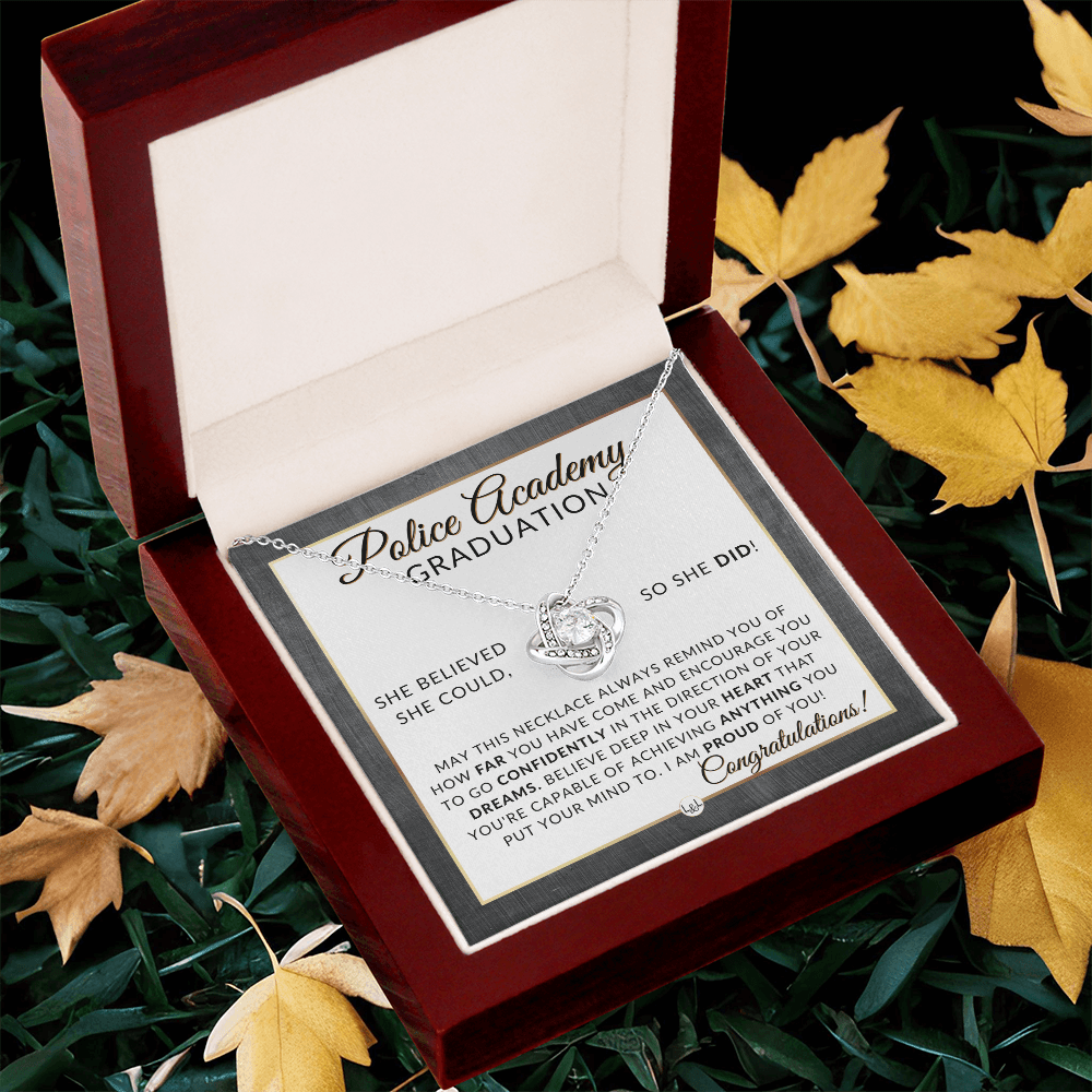 A - Police Academy Graduation Gifts From Her, New Female Police Officer, Law Enforcement Officer Gifts, - Meaningful Milestone Necklace - 2025 Graduation Gift For Her - Liliana and Liam