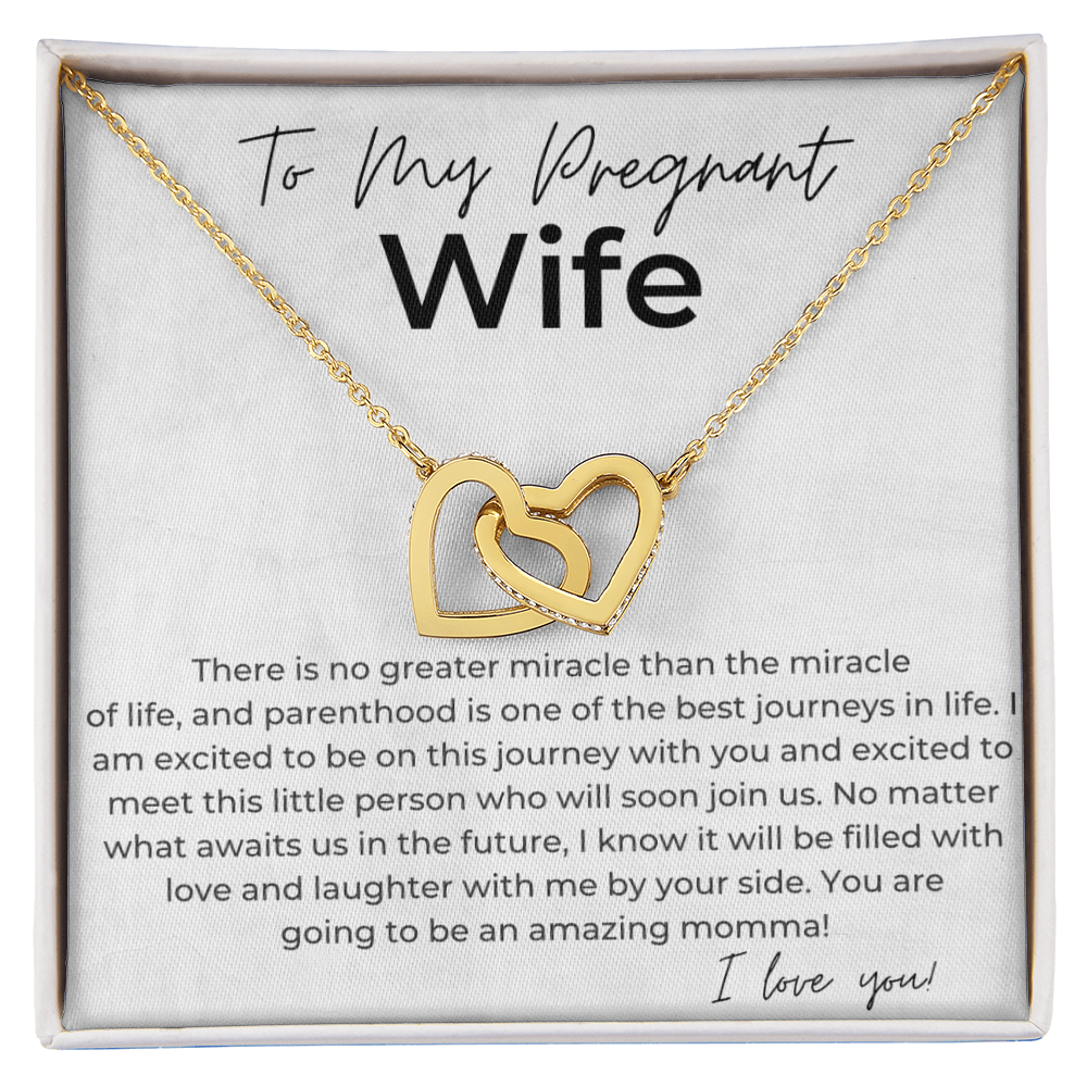 To My Pregnant Wife Necklace - Gift for Expecting Mom - Pregnancy Announcement Gift