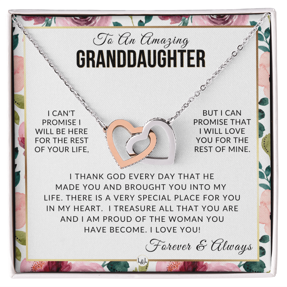 Granddaughter Gift - I Love You - Meaningful Granddaughter Gift For Her - Liliana and Liam