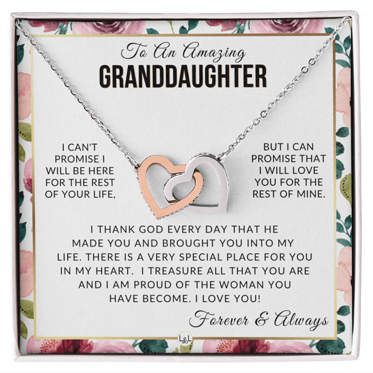Granddaughter Gift - I Love You - Meaningful Granddaughter Gift For Her - Liliana and Liam