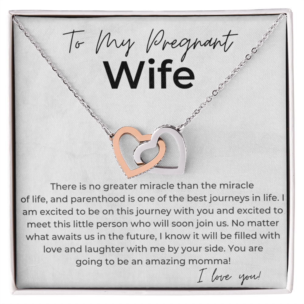 To My Pregnant Wife Necklace - Gift for Expecting Mom - Pregnancy Announcement Gift