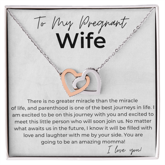 To My Pregnant Wife Necklace - Gift for Expecting Mom - Pregnancy Announcement Gift - Jewelry - Personalized Gift