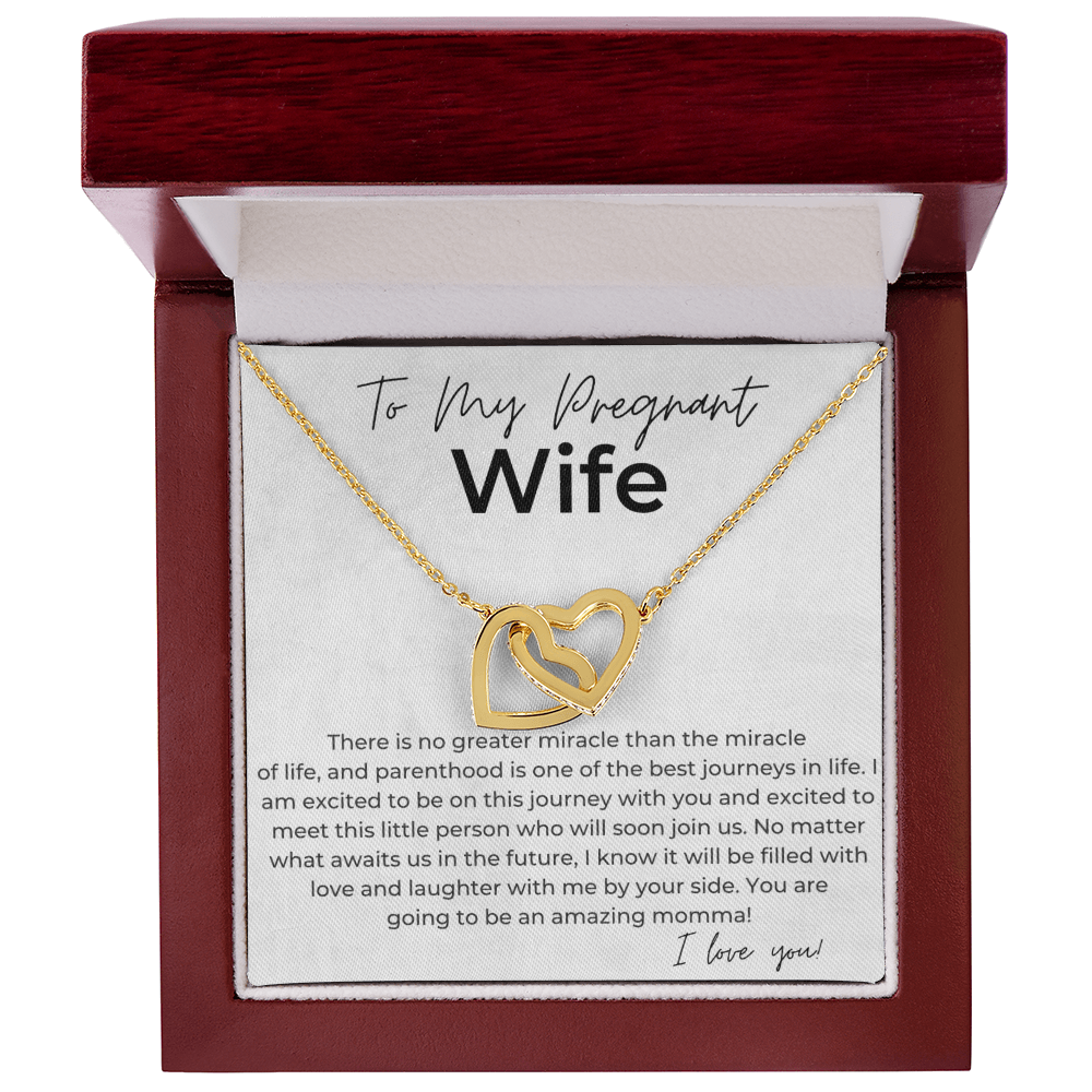 To My Pregnant Wife Necklace - Gift for Expecting Mom - Pregnancy Announcement Gift