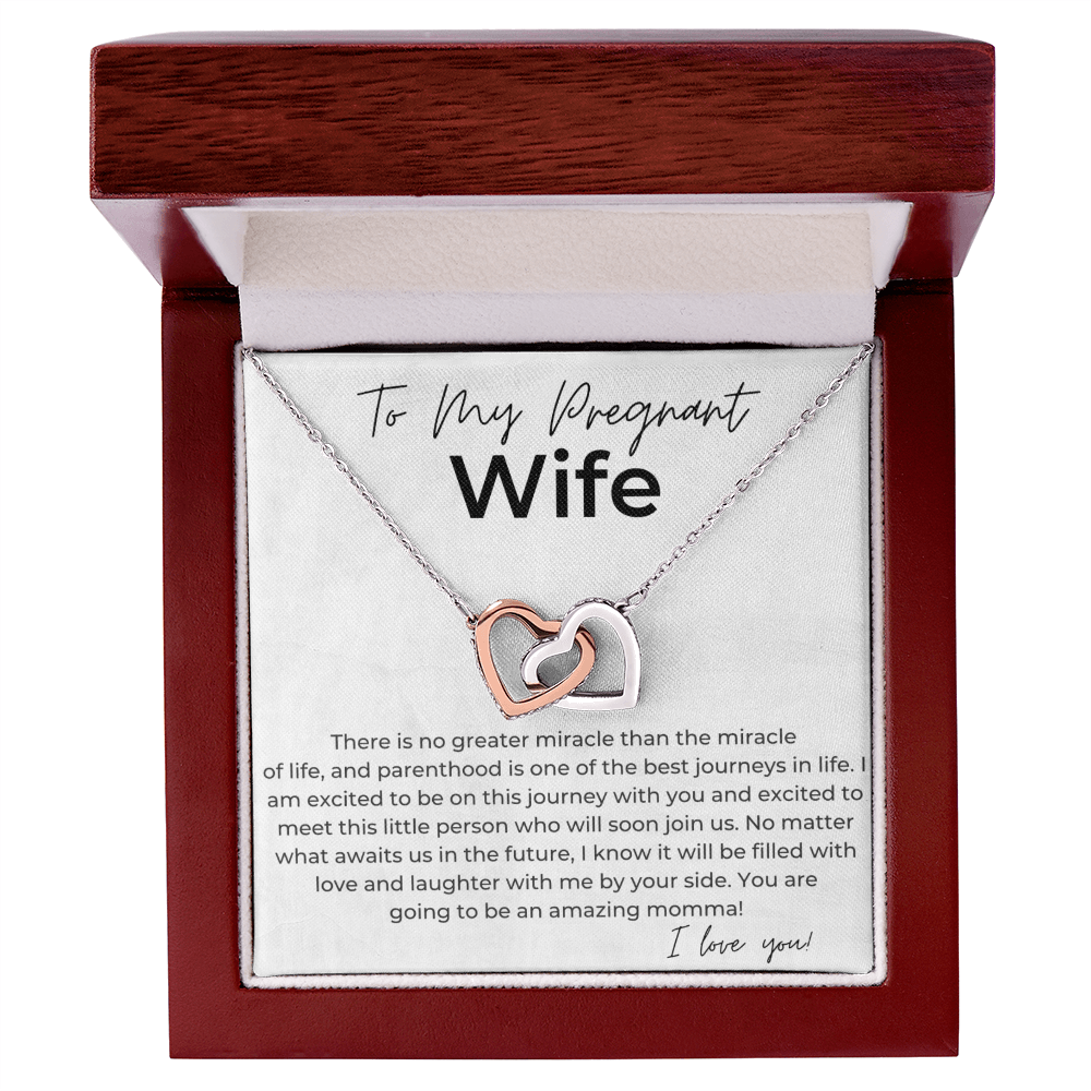 To My Pregnant Wife Necklace - Gift for Expecting Mom - Pregnancy Announcement Gift