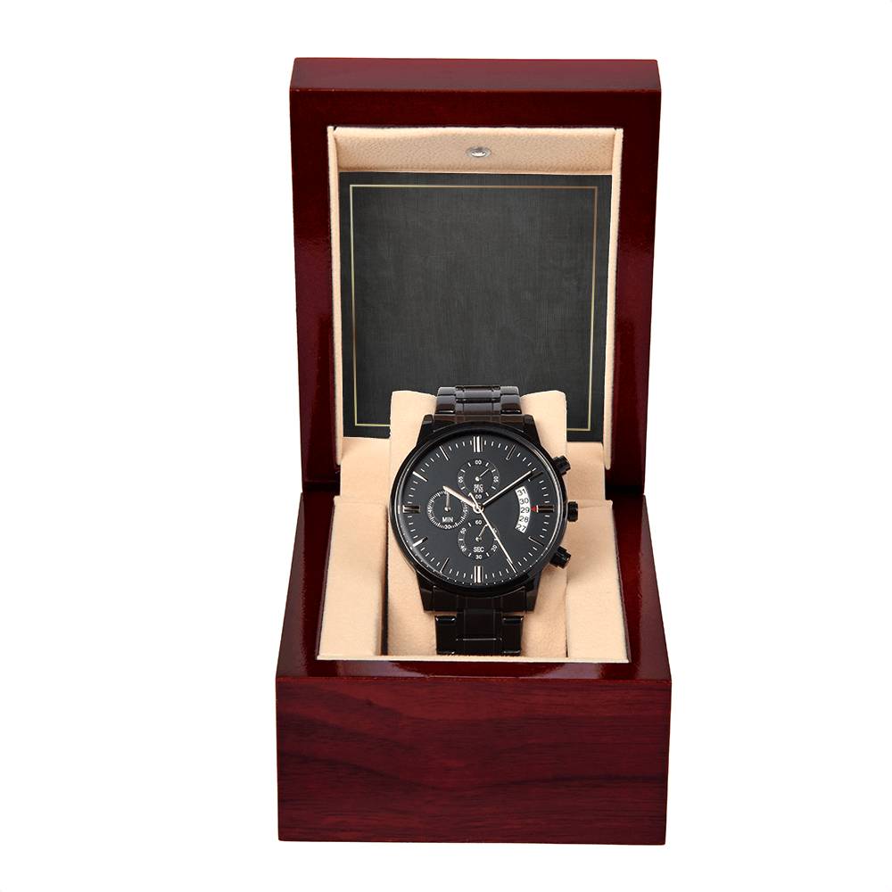 Black Chronograph Watch