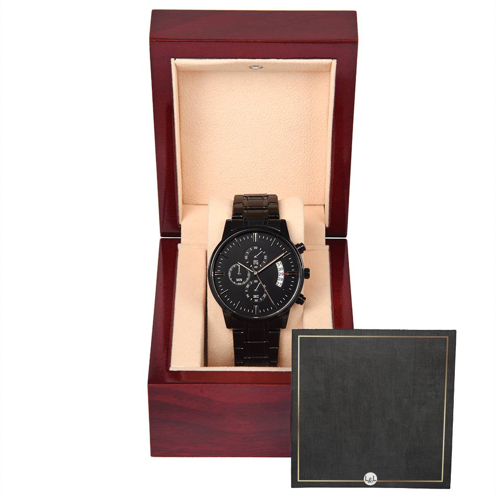 Black Chronograph Watch