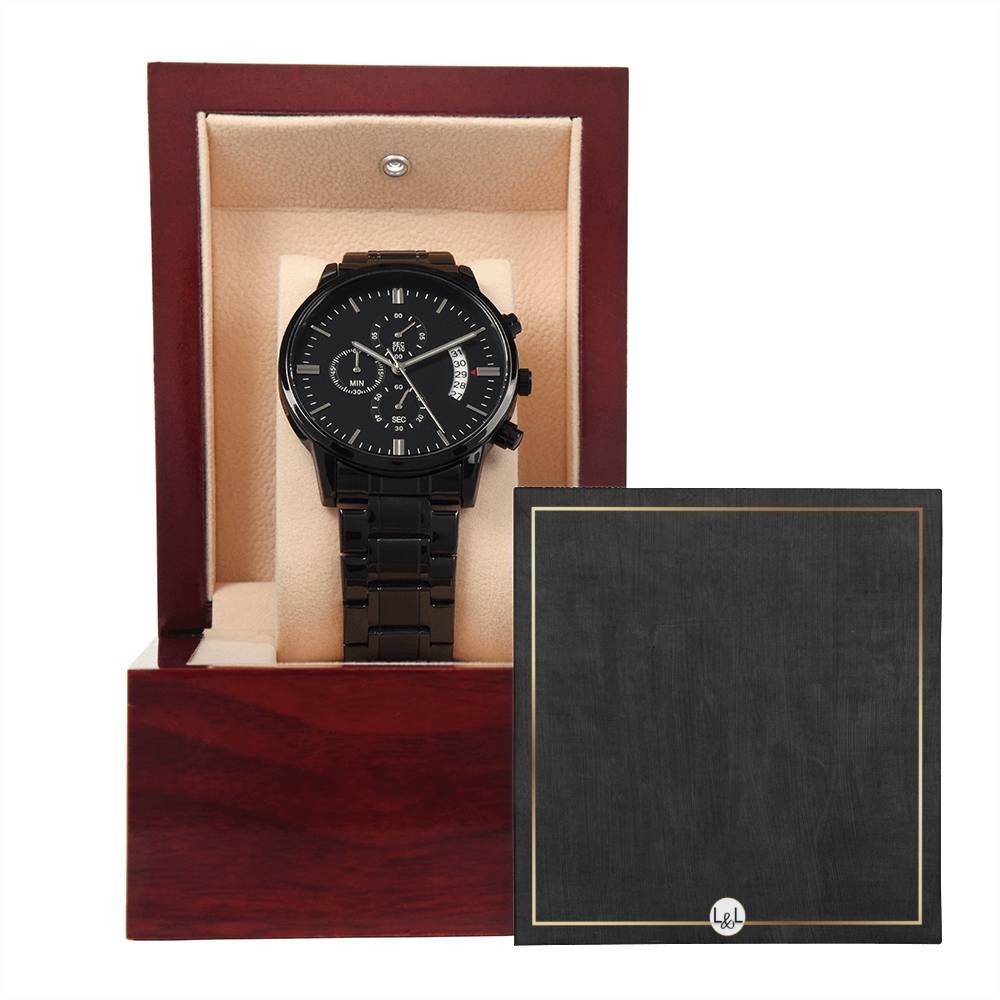 Black Chronograph Watch