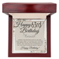 Happy 63rd Birthday - Custom Name Necklace - Gift for Her - Liliana and Liam