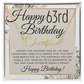 Happy 63rd Birthday - Custom Script Name - Gift for Her - Liliana and Liam