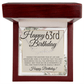 Happy 63rd Birthday - Custom Script Name - Gift for Her - Liliana and Liam