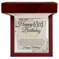 Happy 63rd Birthday - Custom Script Name - Gift for Her - Liliana and Liam
