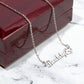 Dog Loss Gift - An Angel with Paws - Name Necklace + Paw Print - Custom Dog Remembrance, Bereavement & Sympathy Gift - Liliana and Liam