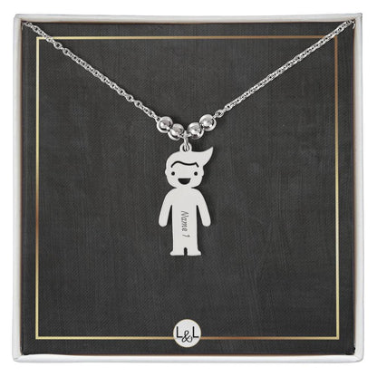 Engraved Kids Charm Necklace