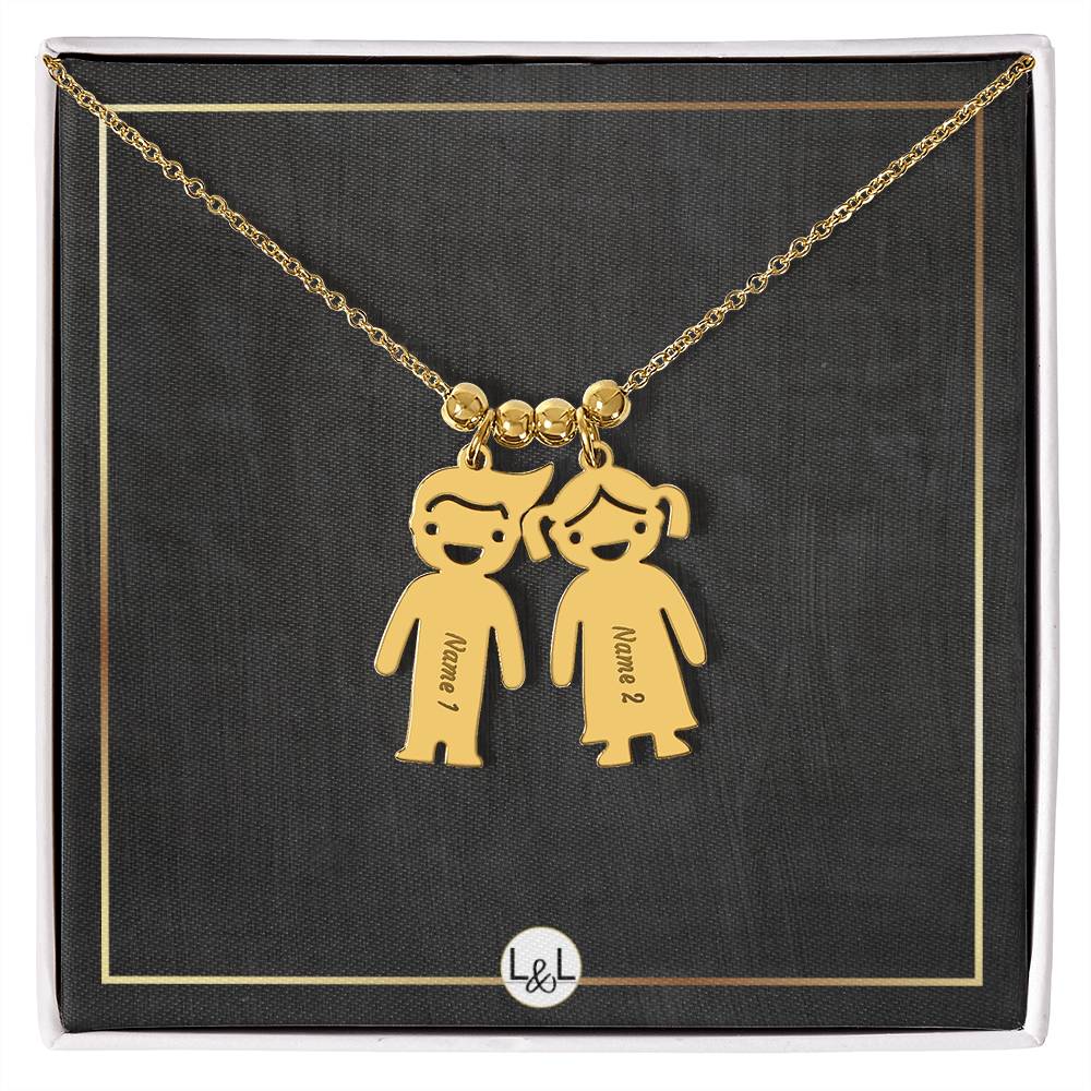 Engraved Kids Charm Necklace