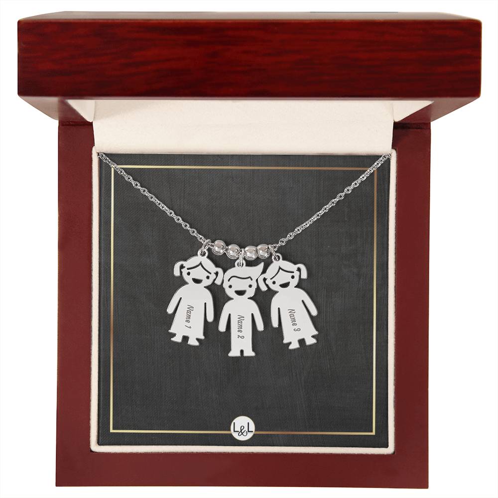 Engraved Kids Charm Necklace