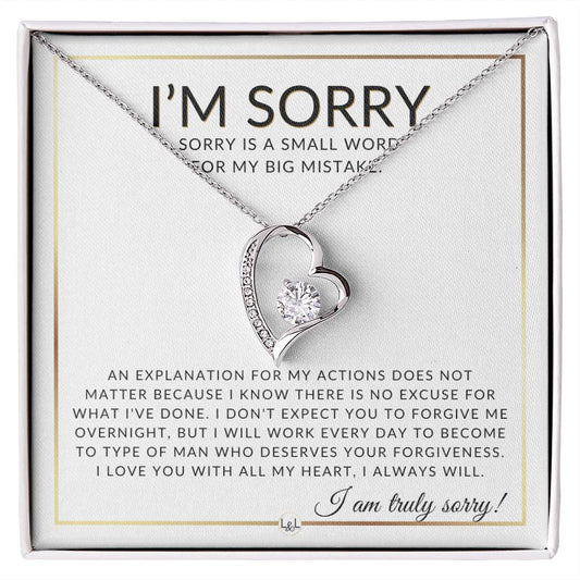 I Am Sorry - Knot Pendant Necklace - Apology Gift - Liliana and Liam