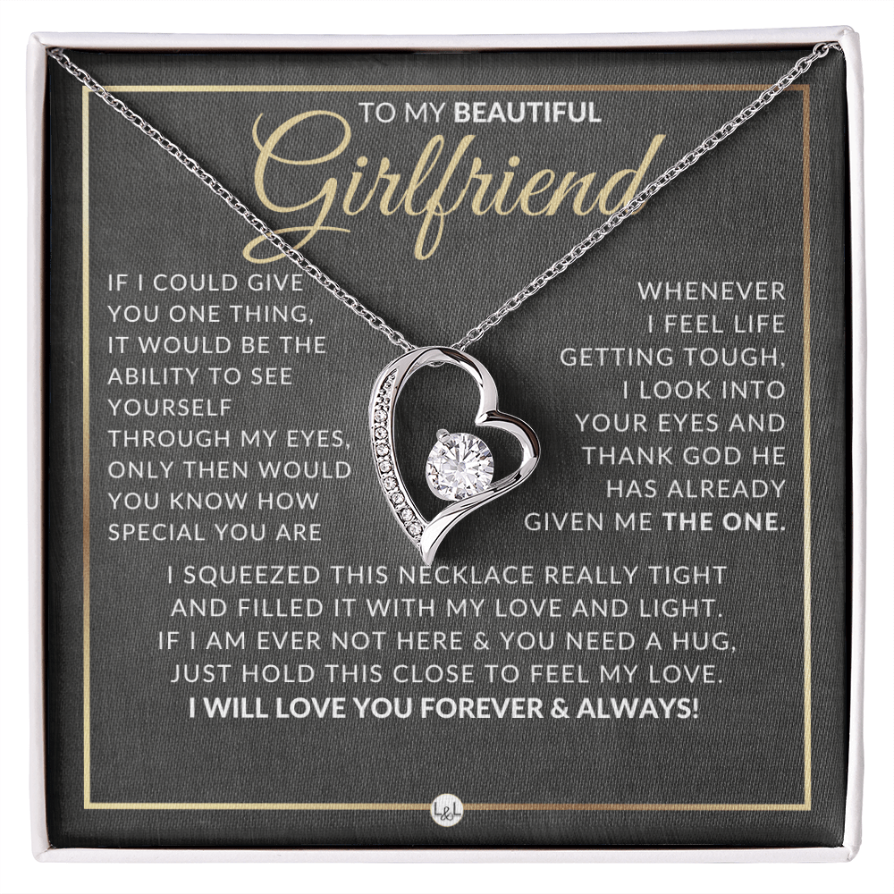 Gift Idea For Girlfriend Who Has Everything - Open Heart Pendant Necklace - Christmas, Valentine's Day, Birthday, Anniversary