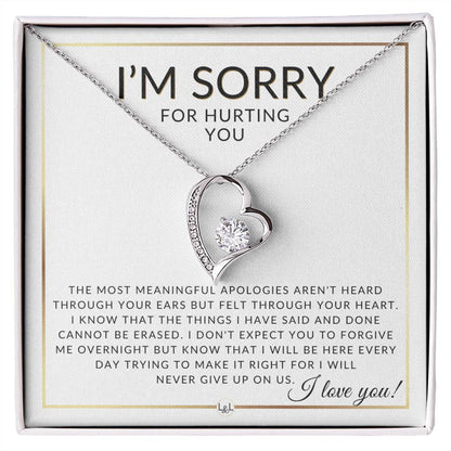 Never Giving Up - Knot Pendent Necklace - Apology Gift - Liliana and Liam