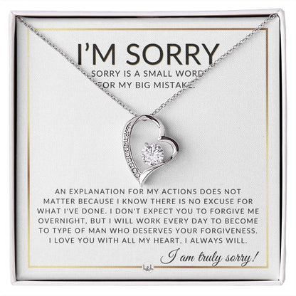 No Excuses - Knot Pendent Necklace - Apology Gift - Liliana and Liam