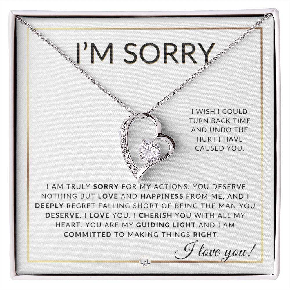 Sorry For My Actions - Knot Pendent Necklace - Apology Gift - Liliana and Liam