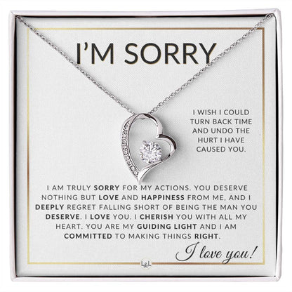 Sorry For My Actions - Knot Pendent Necklace - Apology Gift - Liliana and Liam