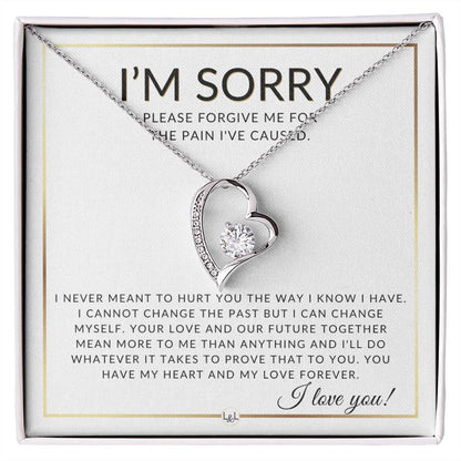 Please Forgive Me - Knot Pendent Necklace - Apology Gift - Liliana and Liam