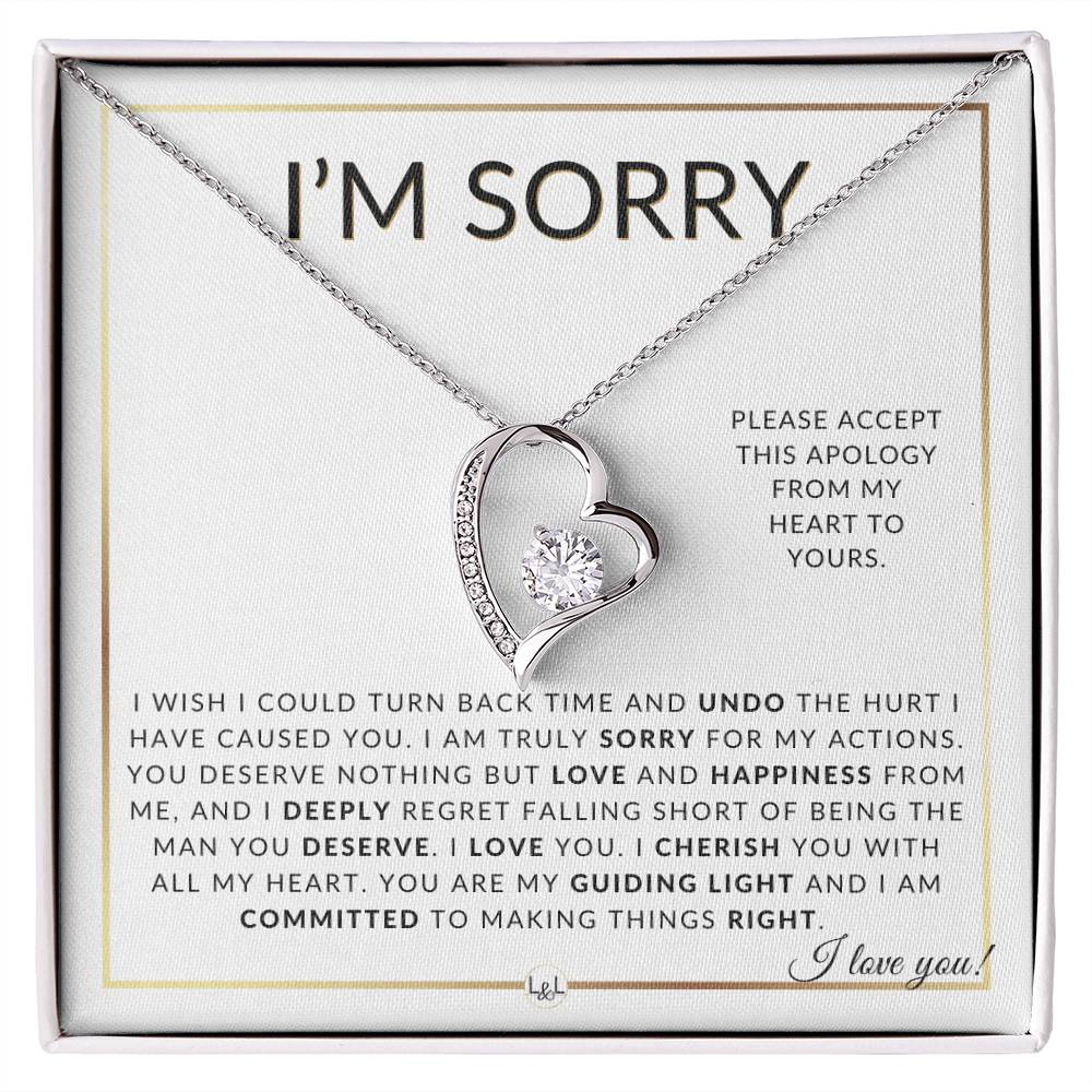 I Deeply Regret Falling Short - Knot Pendent Necklace - Apology Gift - Liliana and Liam