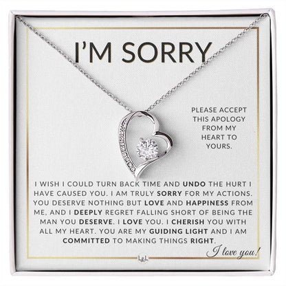 I Deeply Regret Falling Short - Knot Pendent Necklace - Apology Gift - Liliana and Liam
