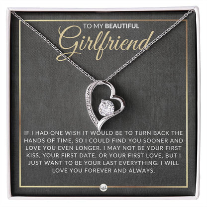 Special Gift For Girlfriend - Open Heart Pendant Necklace - Sentimental and Romantic Christmas, Valentine's Day, Birthday or Anniversary Present - Liliana and Liam