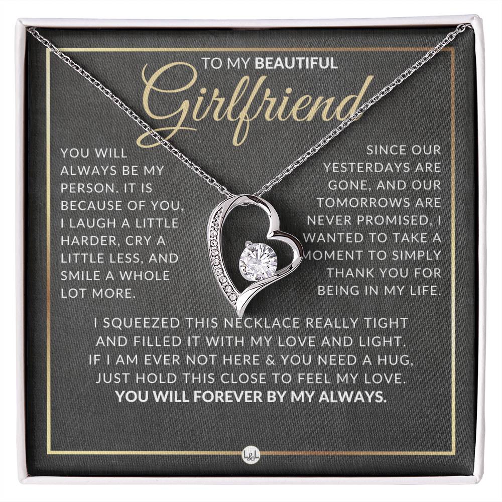 Gift For Girlfriend - Open Heart Pendant Necklace - Sentimental and Romantic Christmas, Valentine's Day, Birthday or Anniversary Present